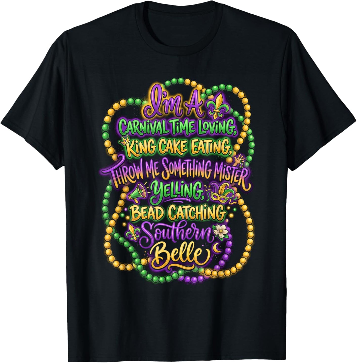 Carnival King Cake Lover T-Shirt - T-Shirt | Black