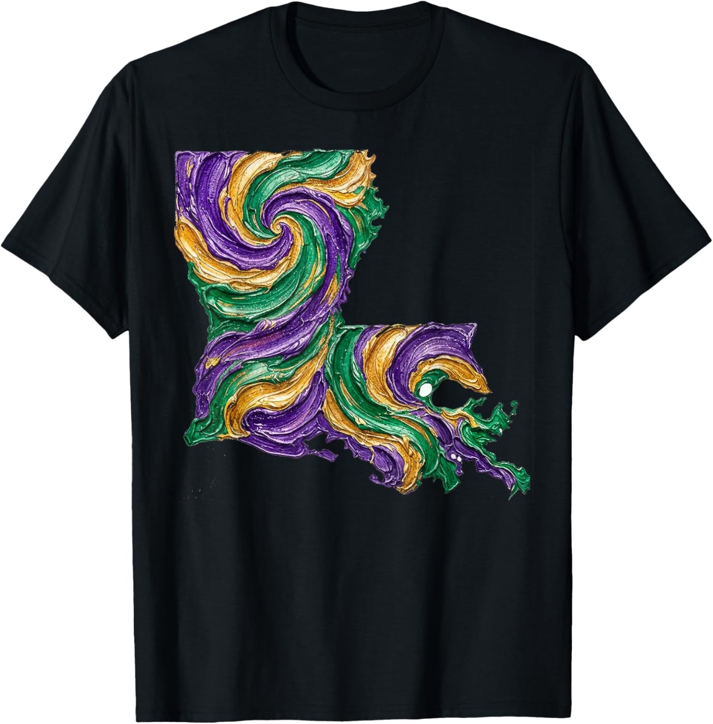 Mardi Gras Louisiana State T-Shirt - T-Shirt | Black