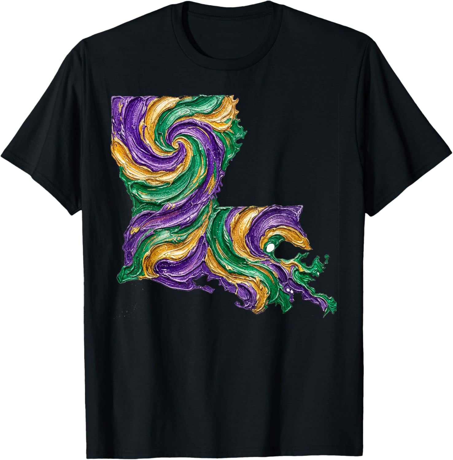 Mardi Gras Louisiana State T-Shirt - T-Shirt | Black