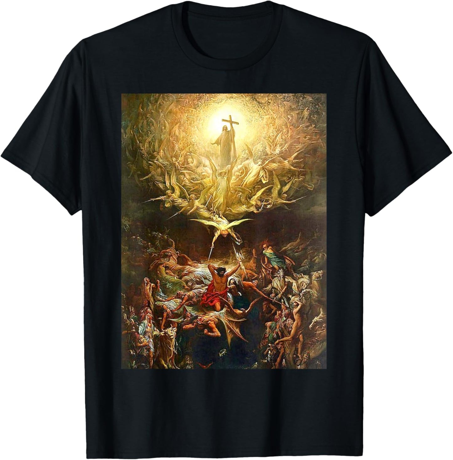 Triumph of Christianity Over Paganism Gustave Dore 1865 T-Shirt - T-Shirt | Black