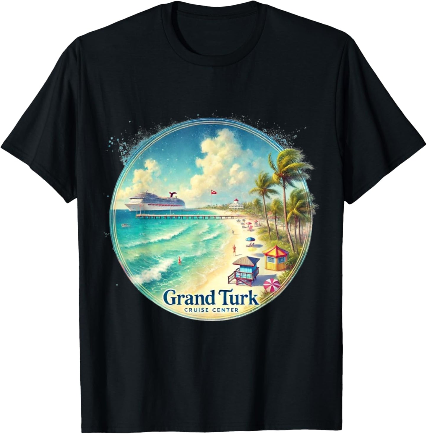 Gran Turk and Caicos Islands T-Shirt - T-Shirt | Black