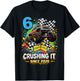 Birthday Monster Truck 6 Year Old Boys 6th Party Born 2020 T-Shirt - T-Shirt | Black