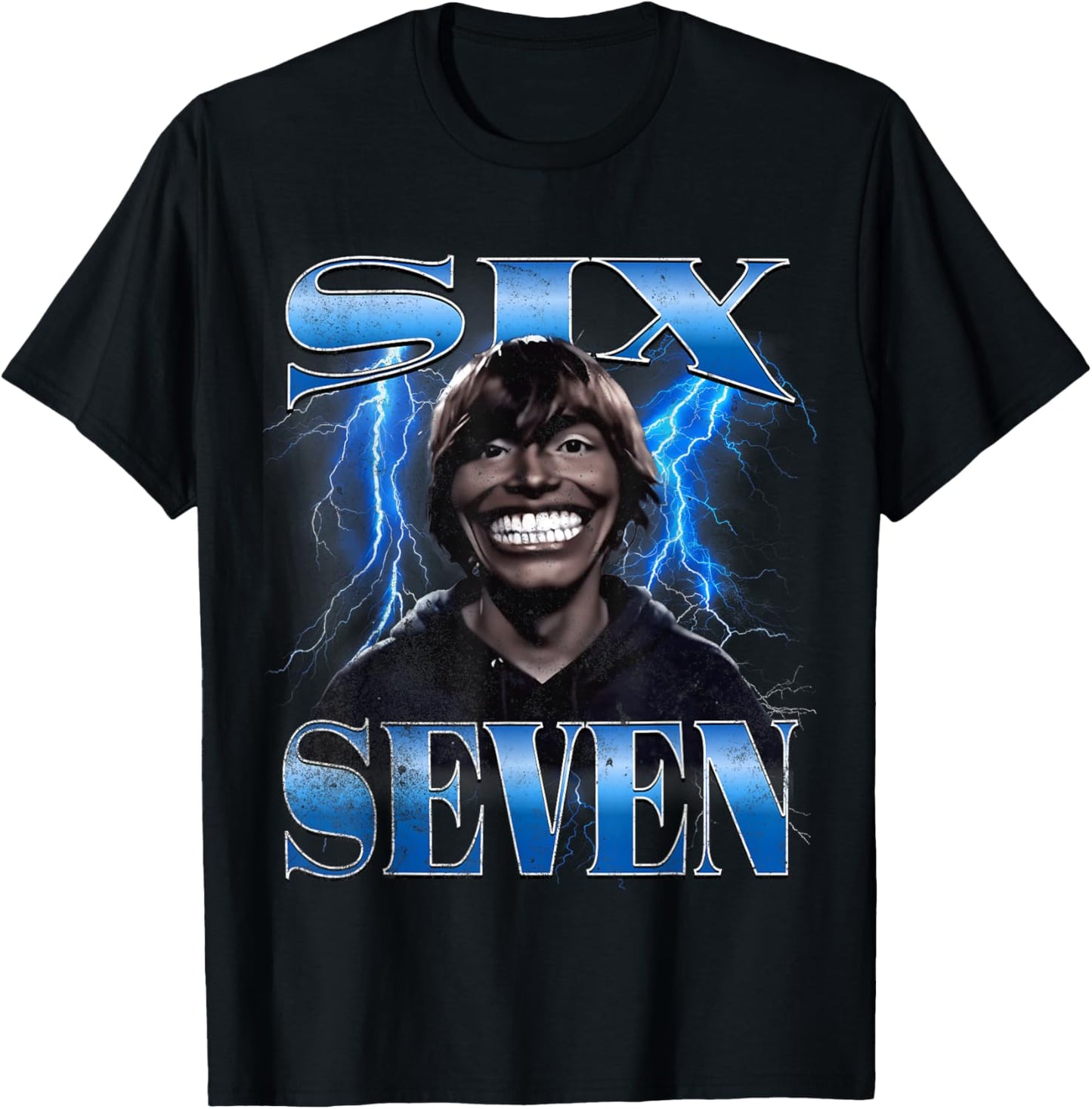 Six Seven Meme Bootleg T-Shirt - T-Shirt | Black