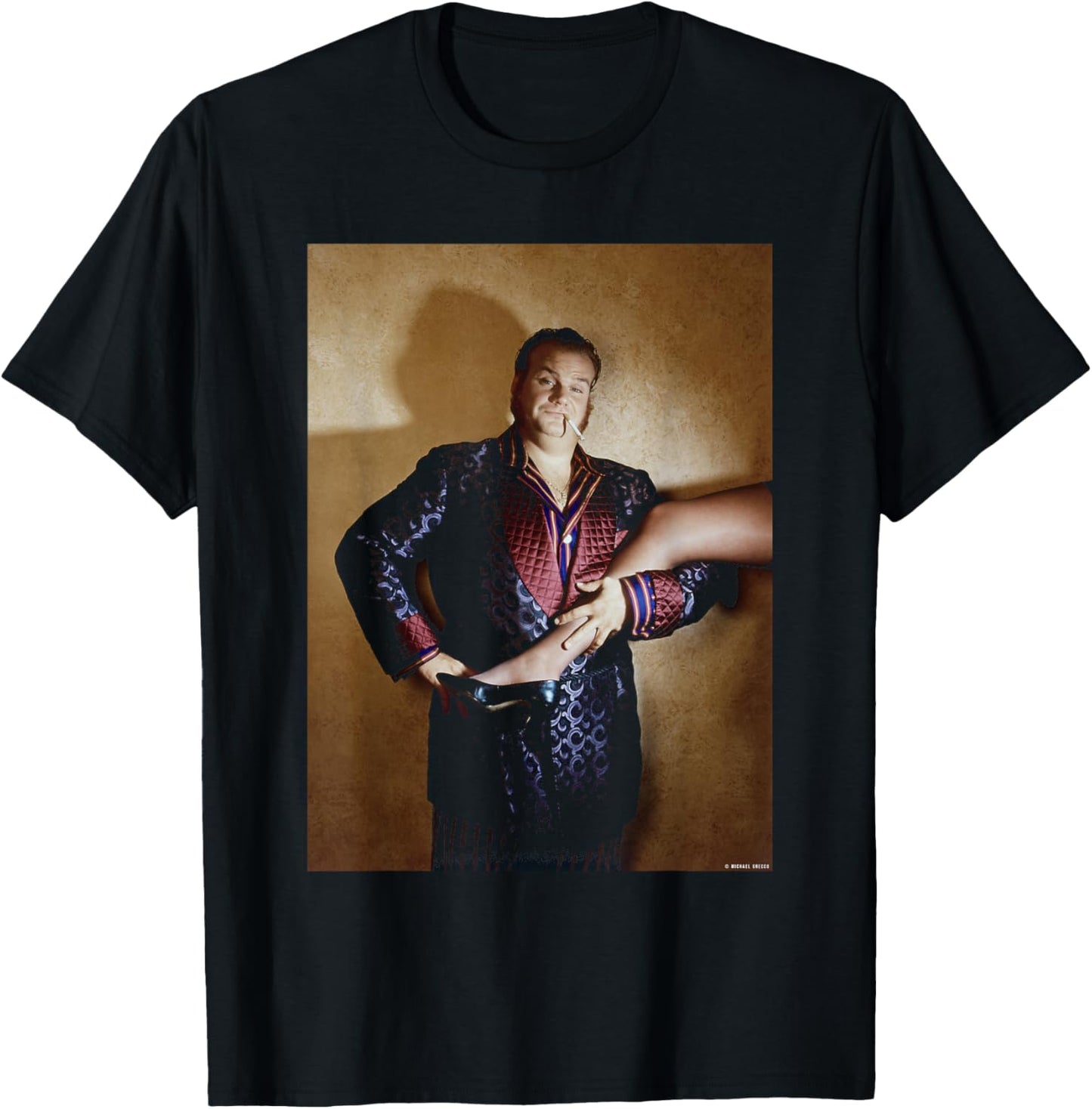 Comedian SNL Actor Chris Farley by Michael Grecco T-Shirt - T-Shirt | Black