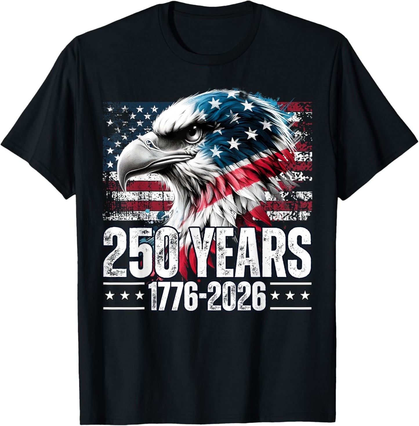 250 Anniversary United States Birthday T-Shirt - T-Shirt | Black
