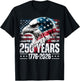 250 Anniversary United States Birthday T-Shirt - T-Shirt | Black