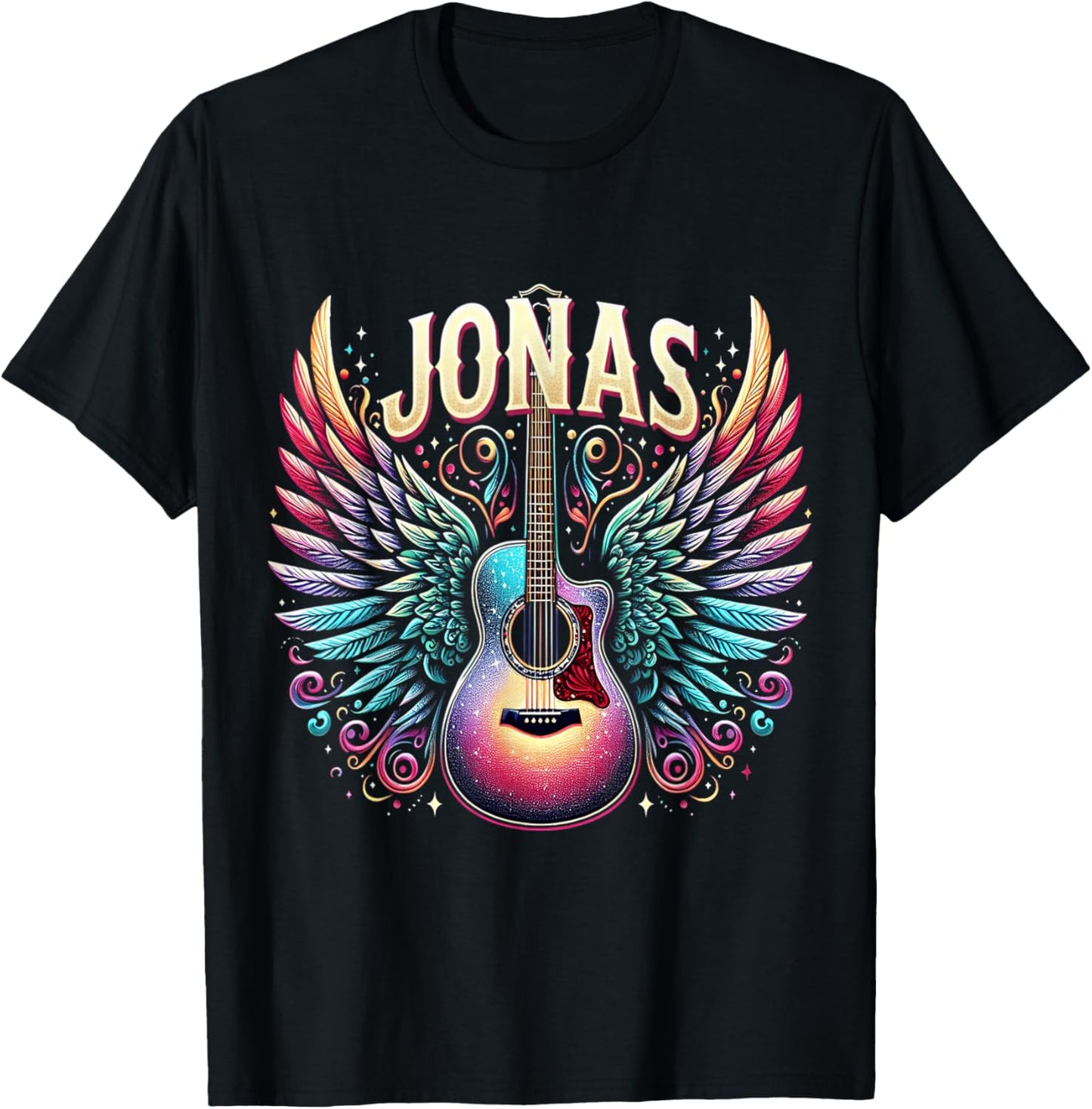 Retro Jonas Personalized First Name Jonas Groovy Men Women T-Shirt - T-Shirt | Black