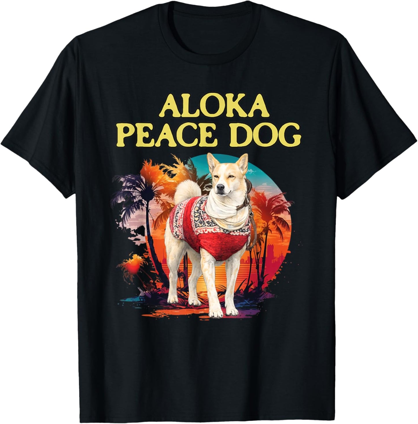 Aloka Peace Dog Shirt Walk for Peace 2026 Buddhist Dog T-Shirt - T-Shirt | Black