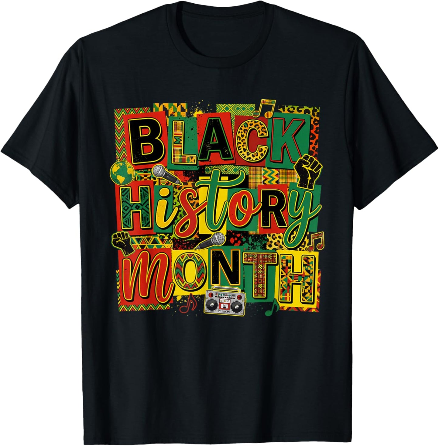 Black History Month Art Design Afro Culture Celebration T-Shirt - T-Shirt | Black
