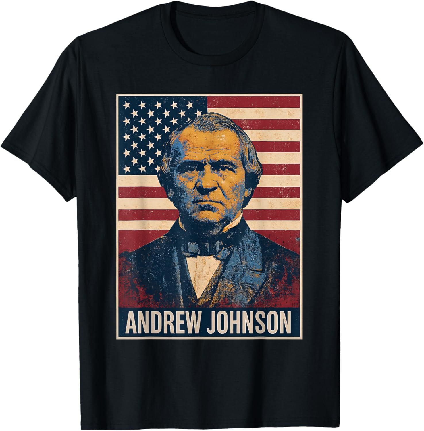 Andrew Johnson Portrait T-Shirt - T-Shirt | Black