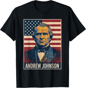 Andrew Johnson Portrait T-Shirt - T-Shirt | Black
