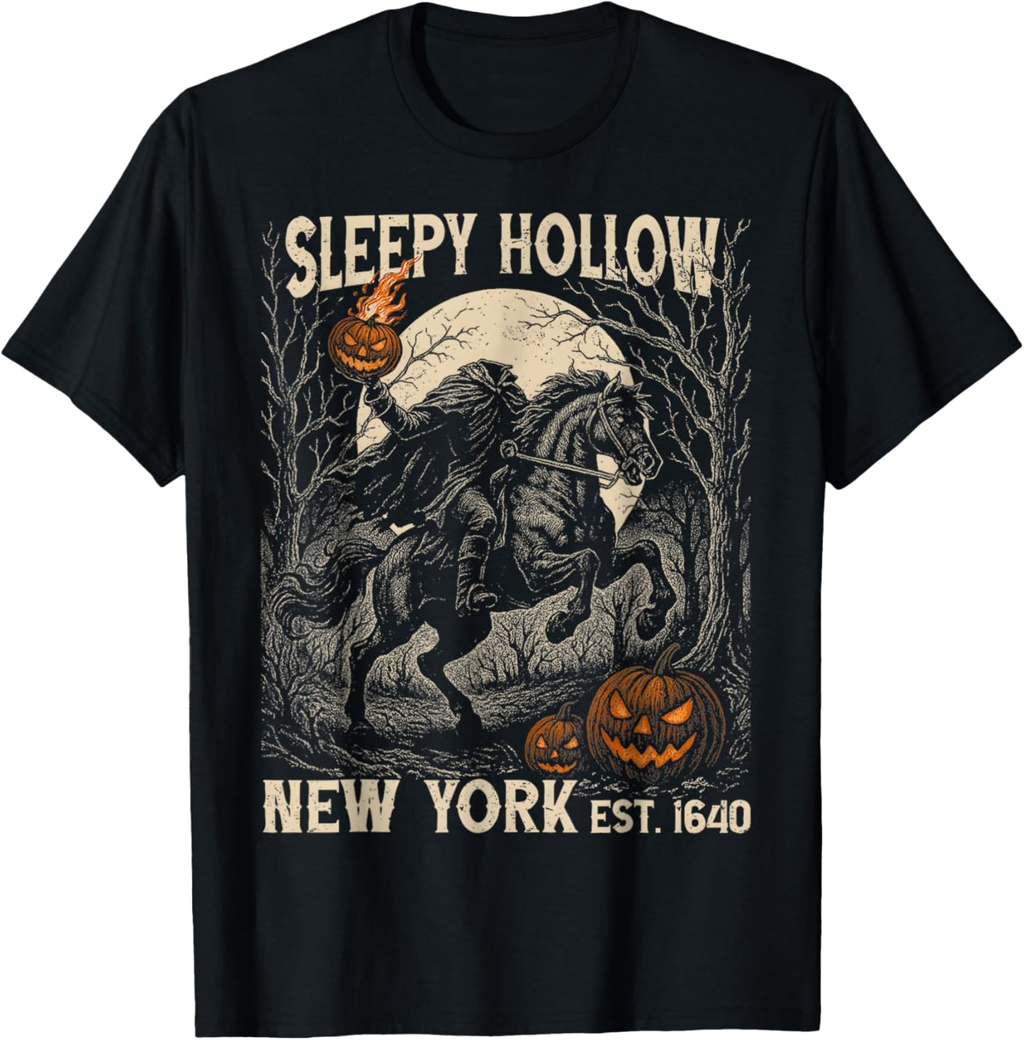 Legend of Sleepy Hollow Bookish Halloween Headless Horseman T-Shirt - T-Shirt | Black