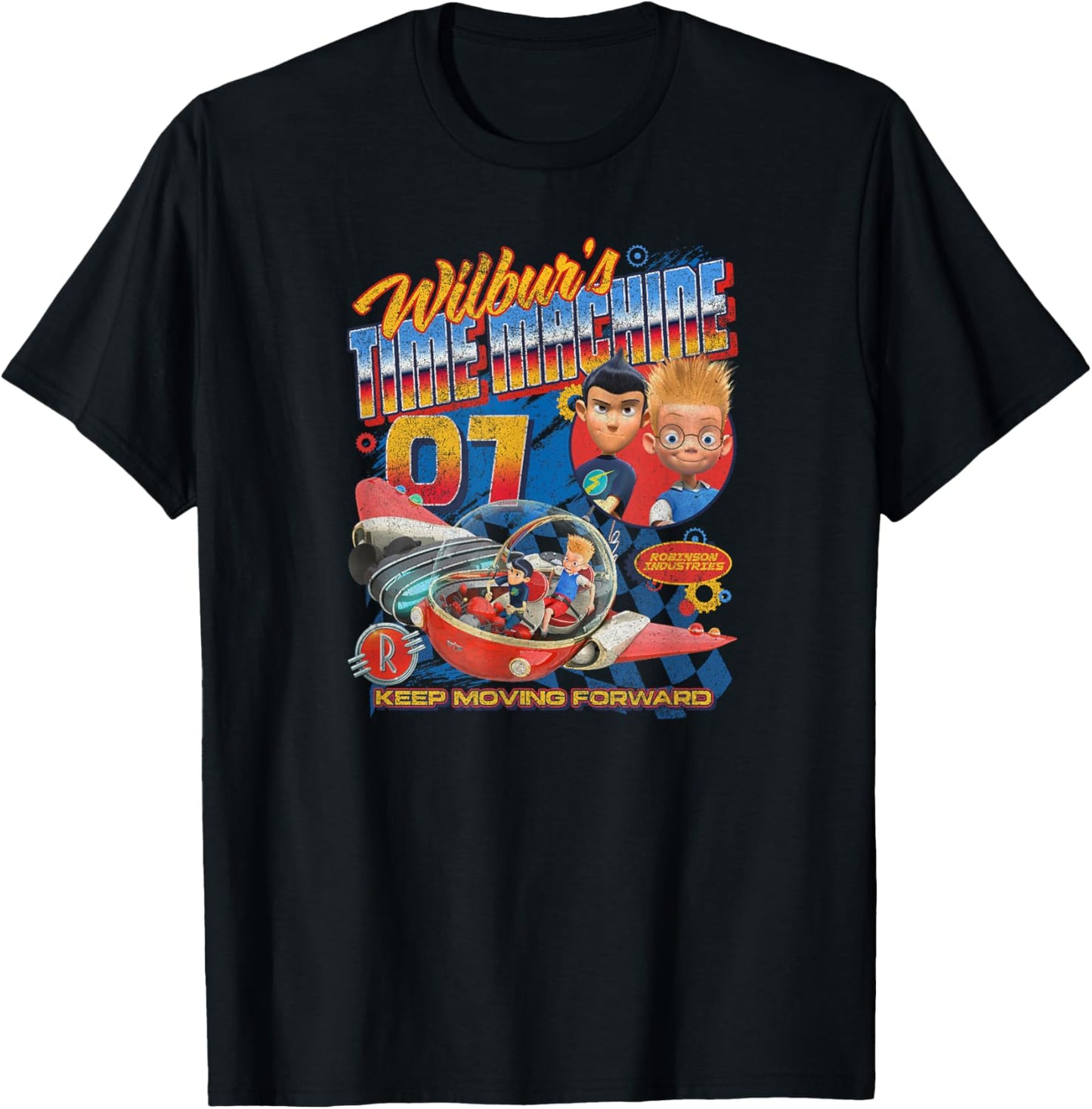 Disney Meet The Robinsons Wilbur's Time Machine Poster T-Shirt - T-Shirt | Black