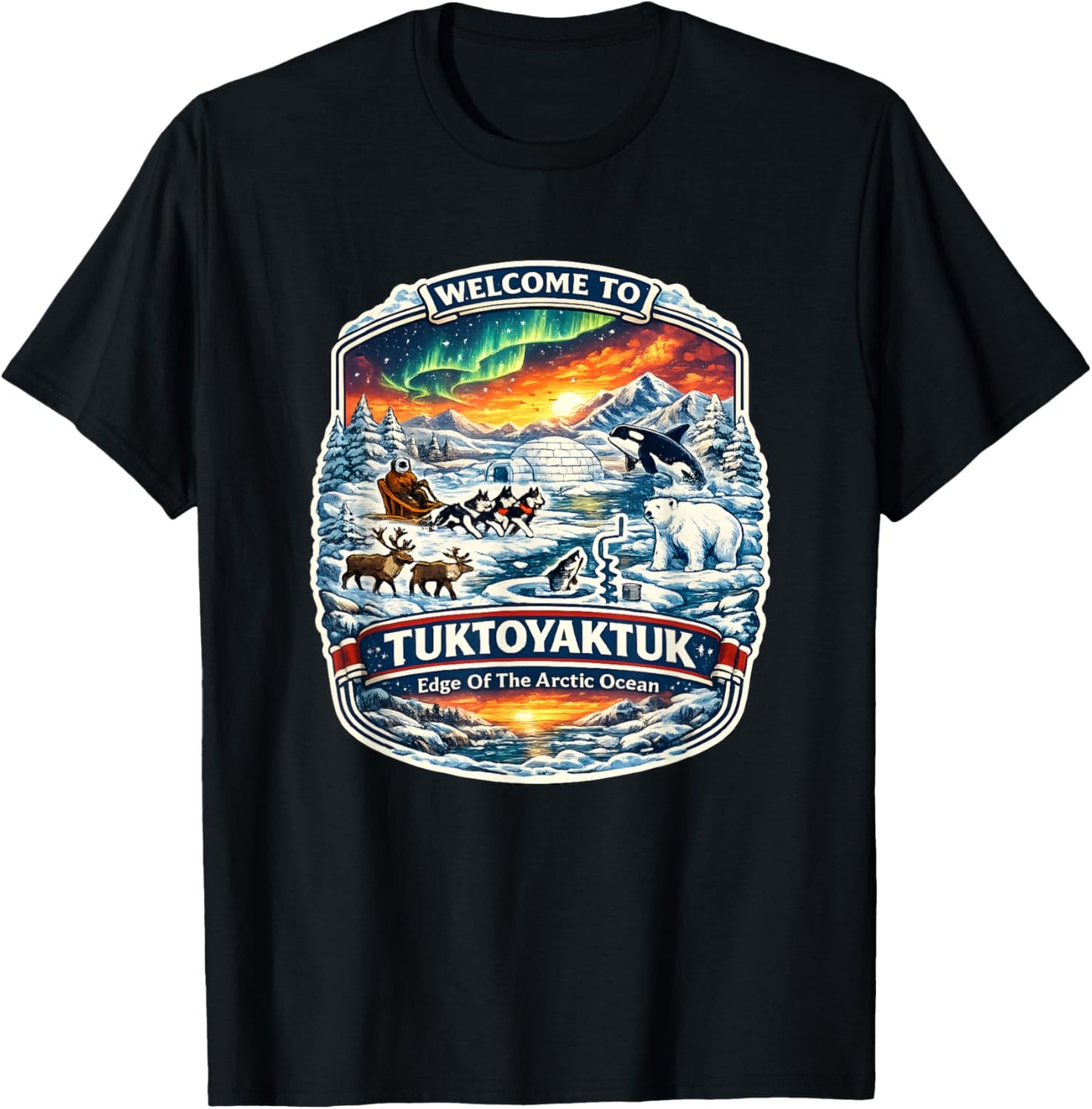Tuktoyaktuk Northwest Territories Edge of The Arctic Ocean T-Shirt - T-Shirt | Black