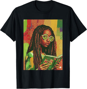 Black Women Reading Book, Educated Black History Month Women T-Shirt - T-Shirt | Black