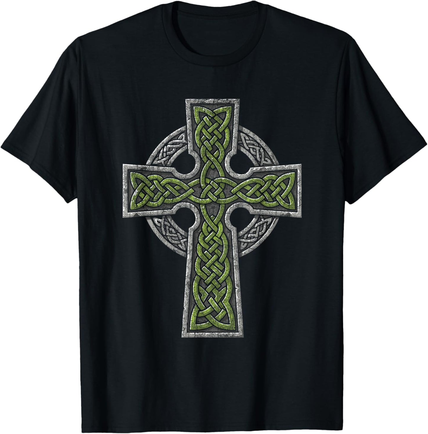 Celtic Knot Cross, Celtic, Irish, Ireland, Celt, UK, Cross T-Shirt - T-Shirt | Black