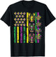 Mardi Gras USA American Flag Crawfish Carnival Men Women Kid T-Shirt - T-Shirt | Black