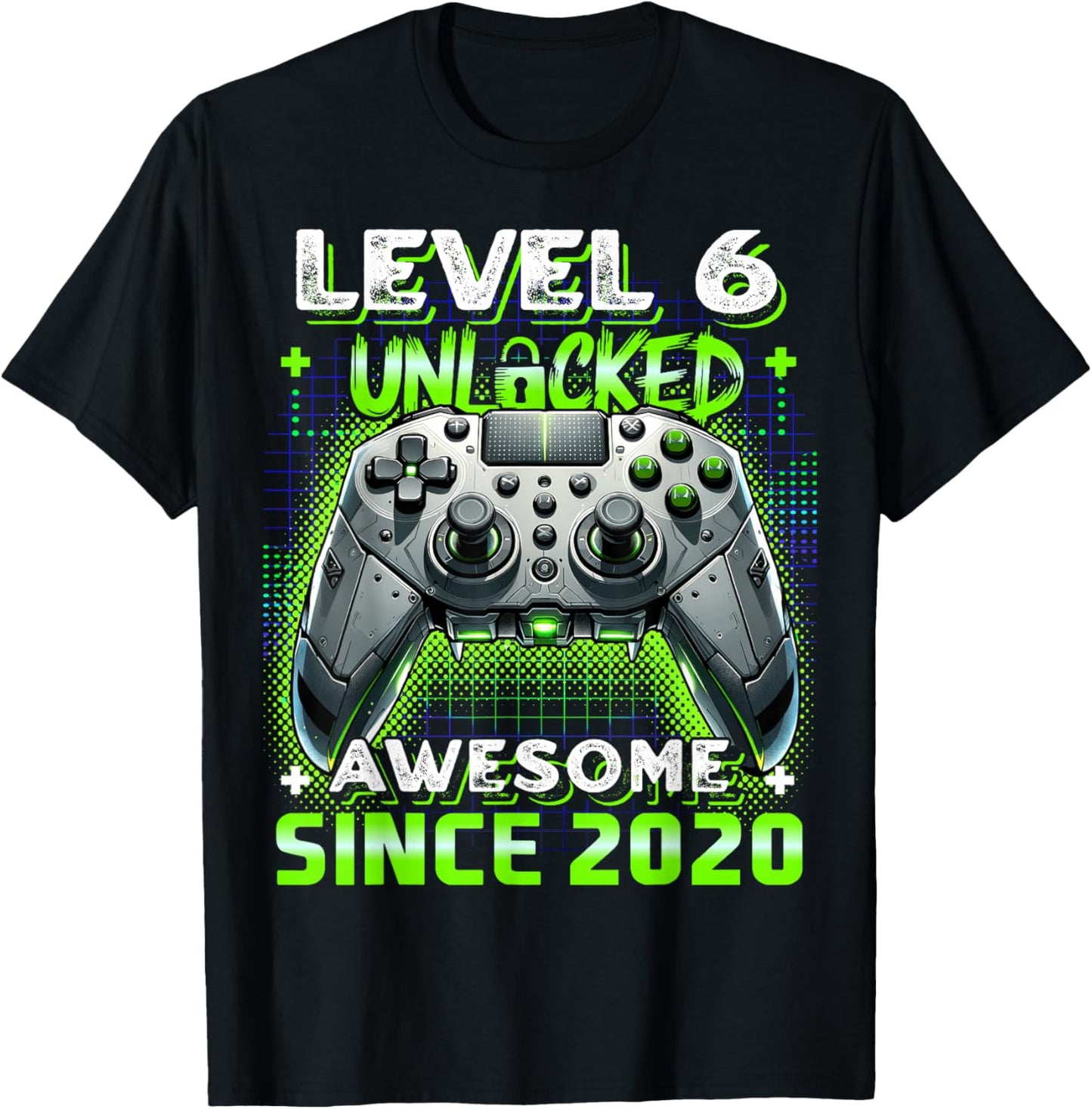 Level 6 Unlocked Birthday Boy Gamer 6 Year Video Game 2020 T-Shirt - T-Shirt | Black
