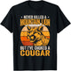 Never Killed A Mountain Lion But I Choked A Cougar Retro T-Shirt - T-Shirt | Black