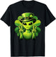 Funny St Patricks Day Alien Peace Shamrock Irish Humor T-Shirt - T-Shirt | Black