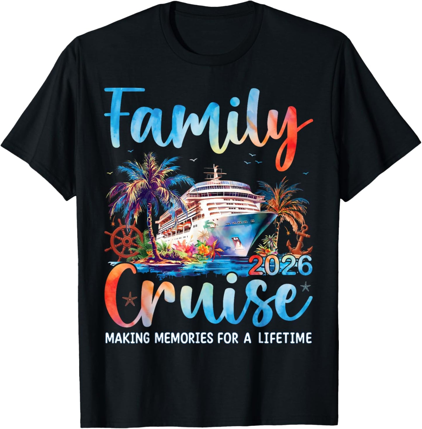 Family Cruise 2026 Matching Cruise Ship Vacation Trip T-Shirt - T-Shirt | Black