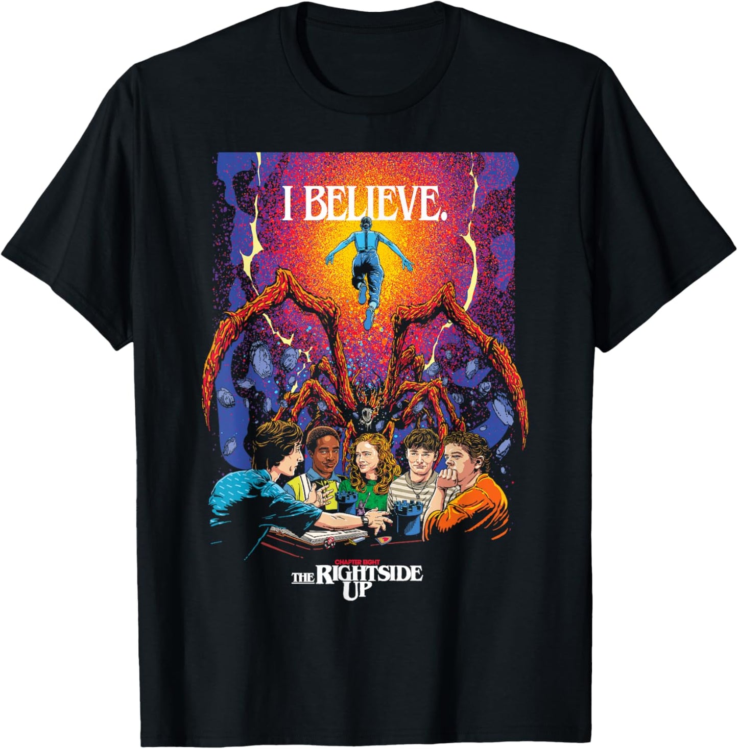 Stranger Things Season 5 x Butcher Billy The Rightside Up T-Shirt - T-Shirt | Black