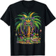 Palm Tree Mardi Gras Hawaiian Tropical Louisiana Mardi Gras T-Shirt - T-Shirt | Black