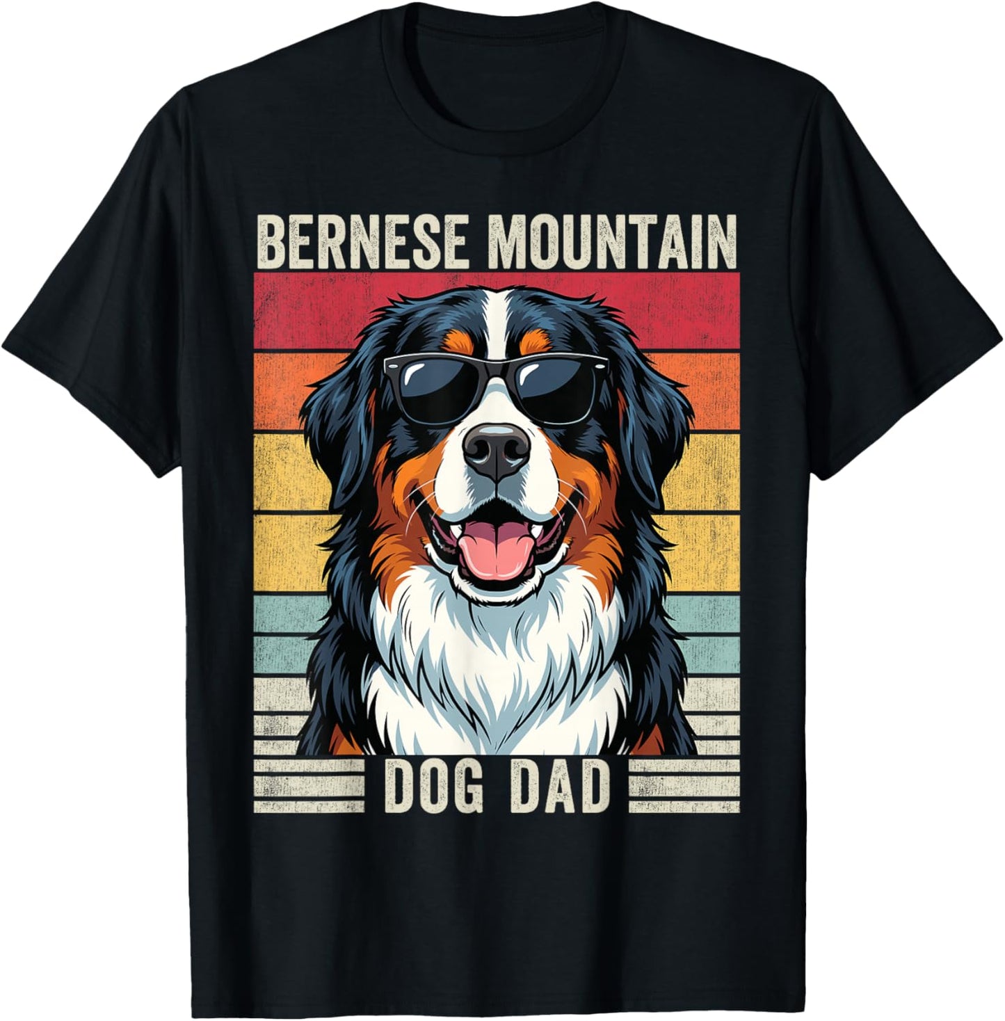 Bernese Mountain Dog Dad T-Shirt - T-Shirt | Black