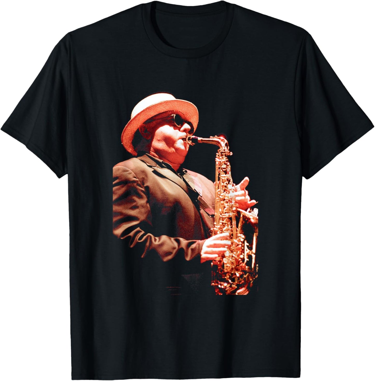 Van Morrison Singer Sax Player at St David's Hall Cardiff T-Shirt - T-Shirt | Black