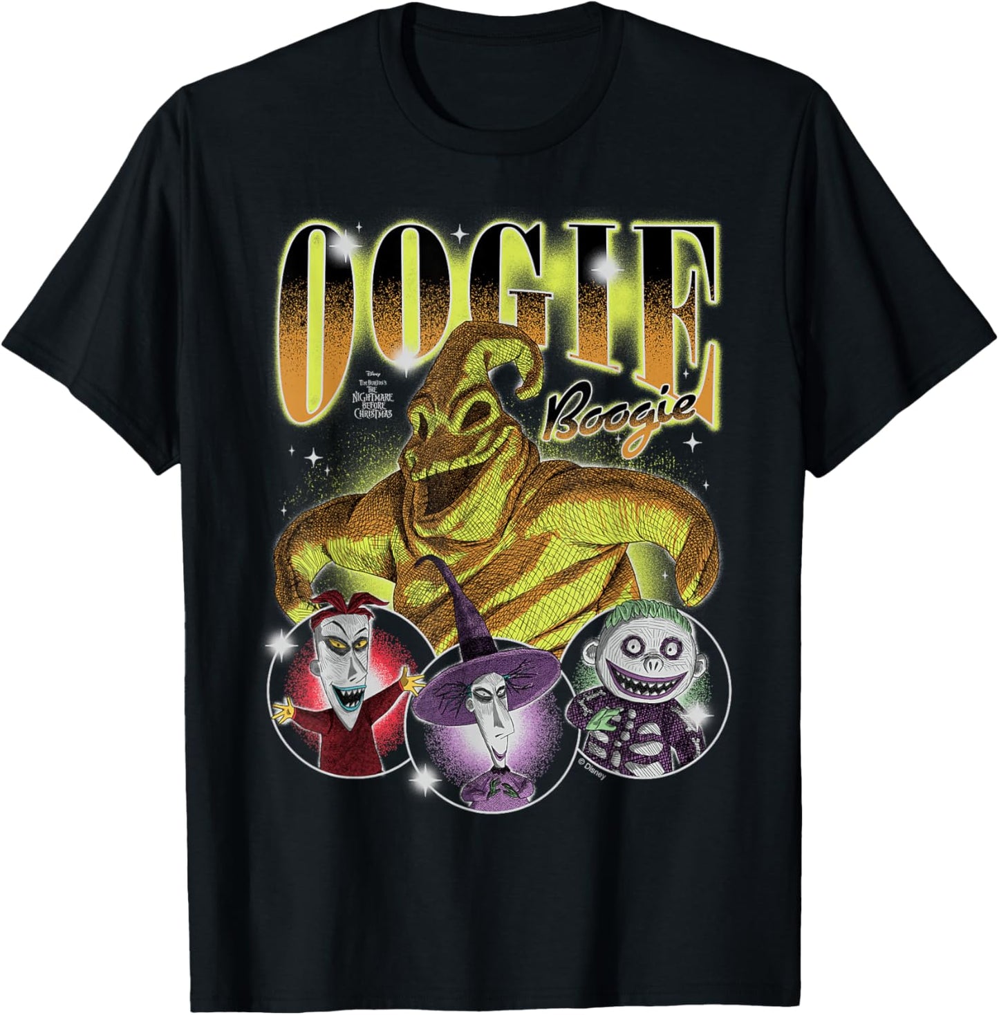 Oogie Boogie Spooky Fun Disney Villain Design T-Shirt - T-Shirt | Black