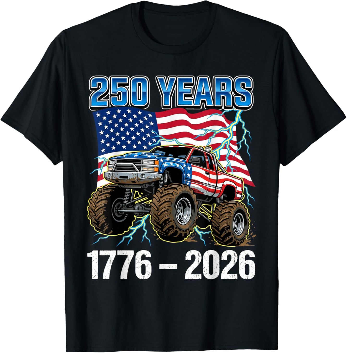 250 Years American 1776 2026 250th Toddler Boys 4th of July T-Shirt - T-Shirt | Black