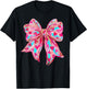 Coquette Bow Valentine's Day Girl Woman Cute Heart Love Gift T-Shirt - T-Shirt | Black