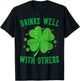 St Patricks Day Drinks Well with Others Saint Pattys Women T-Shirt - T-Shirt | Black