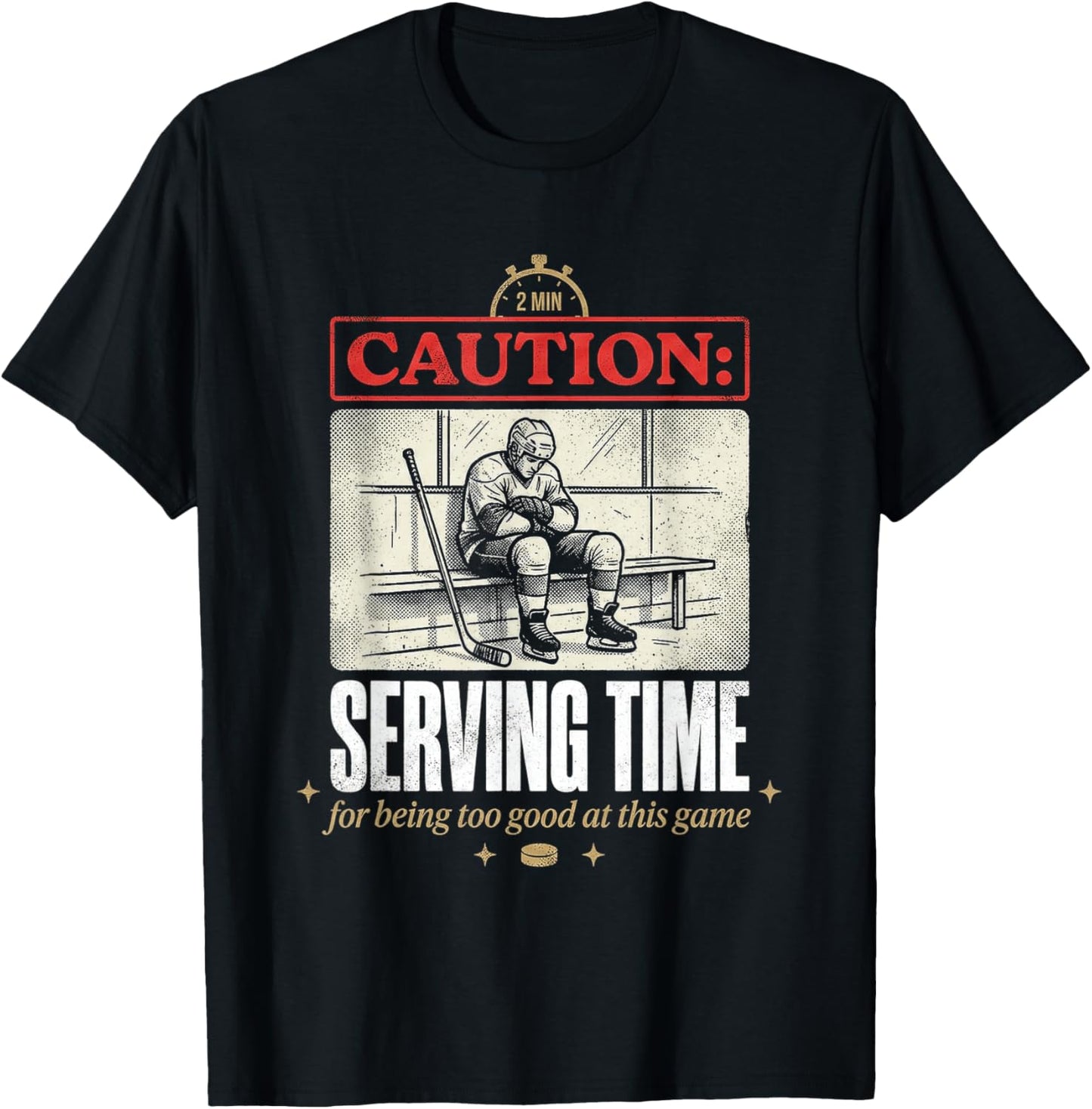 Funny Ice Hockey Penalty Box T-Shirt - T-Shirt | Black