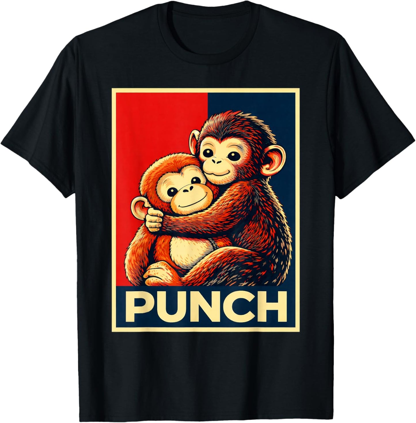 Baby Monkey Named Punch T-Shirt - T-Shirt | Black
