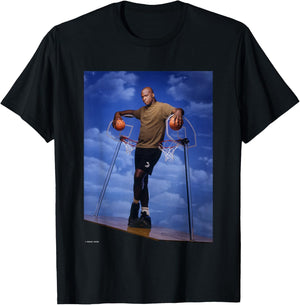 NBA Basketball Shaquille O’Neal LA Lakers by Michael Grecco T-Shirt - T-Shirt | Black