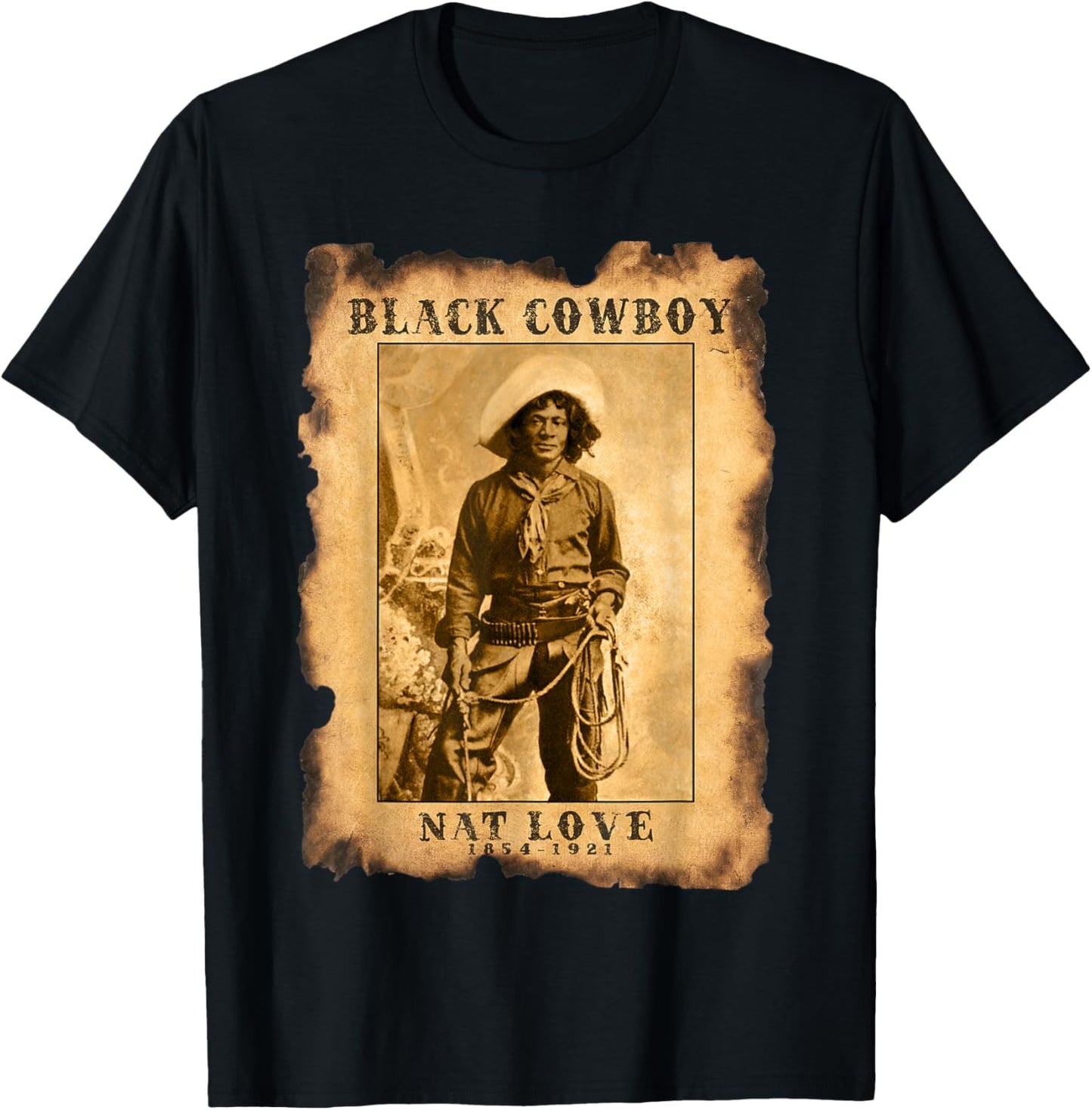 Black Cowboy NAT Love Western African American History Hero T-Shirt - T-Shirt | Black