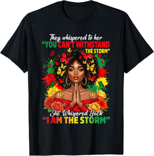 Afro I Am The Storm T-Shirt - T-Shirt | Black