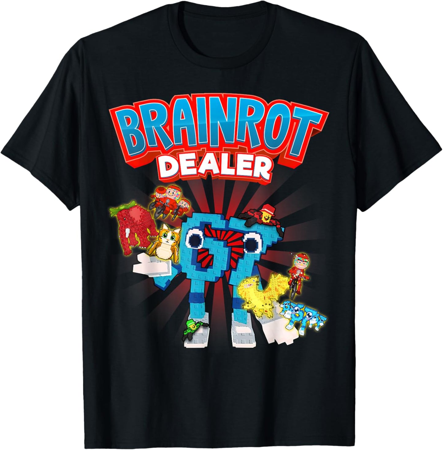 Brainrot Dealer Funny Every Brainrots for Boys Kids Teens T-Shirt - T-Shirt | Black