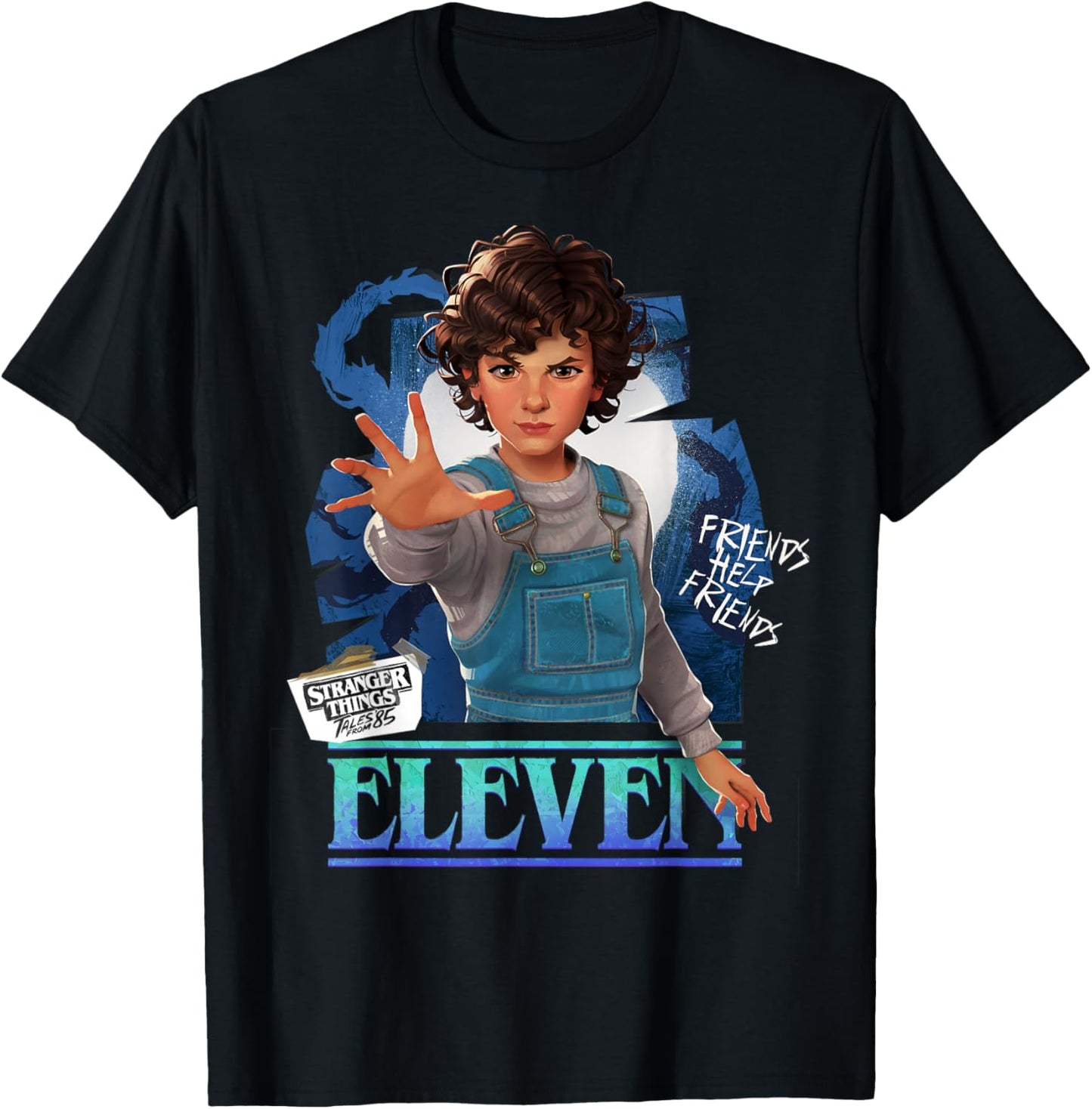 Stranger Things Tales from '85 Eleven Character Portrait T-Shirt - T-Shirt | Black