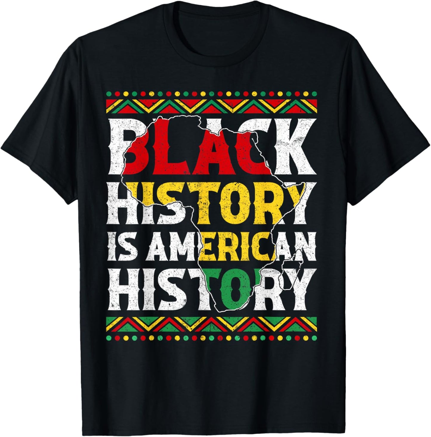 Black History is American History Patriotic African America T-Shirt - T-Shirt | Black