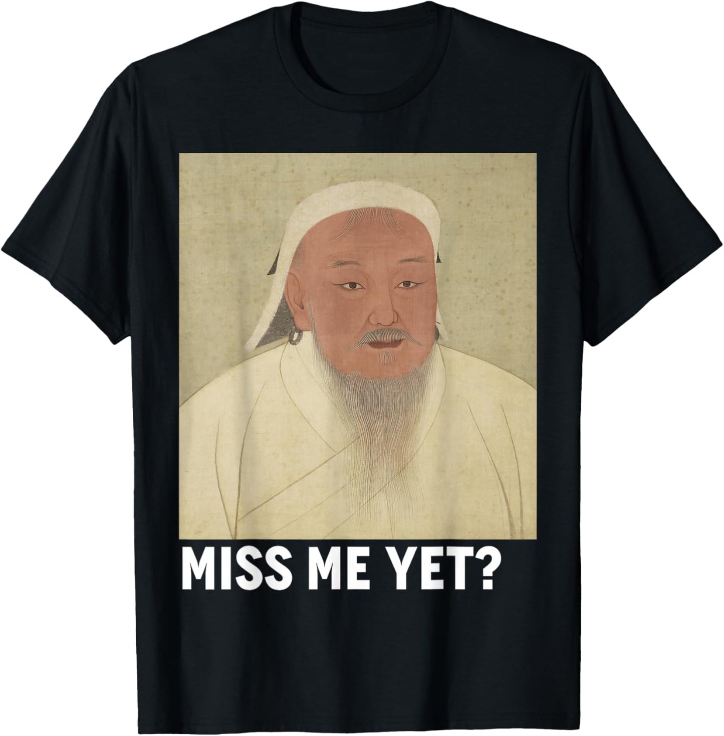 Genghis Khan Portrait T-Shirt - T-Shirt | Black