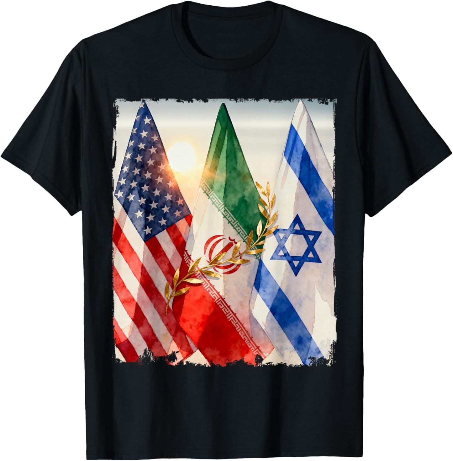 Epic Fury, Roaring Lion, Freedom – America Israel Iran Peace T-Shirt - T-Shirt | Black