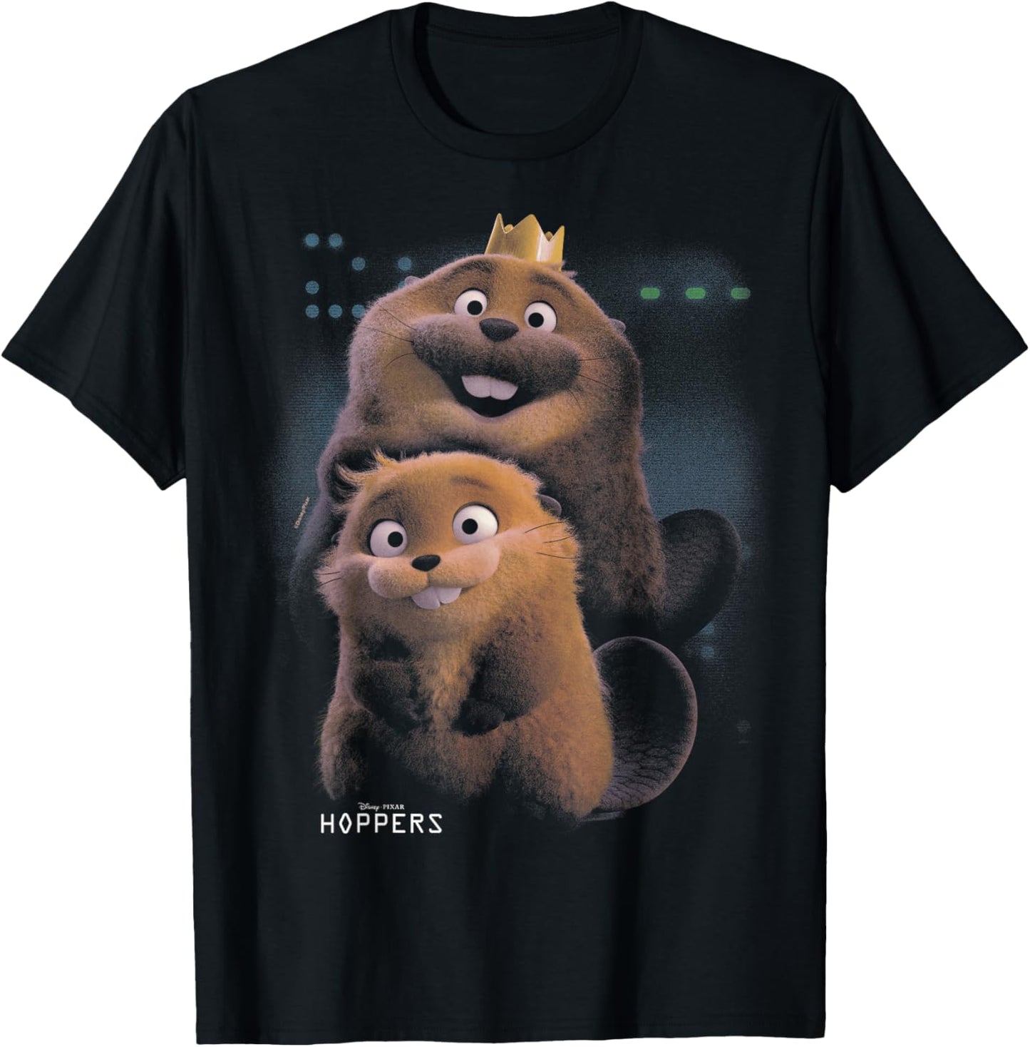 Disney Pixar Hoppers Mabel and King George Happy Duo T-Shirt - T-Shirt | Black