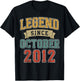 Legend October 2012 13th Birthday Boy Girl 13 Year Old T-Shirt - T-Shirt | Black