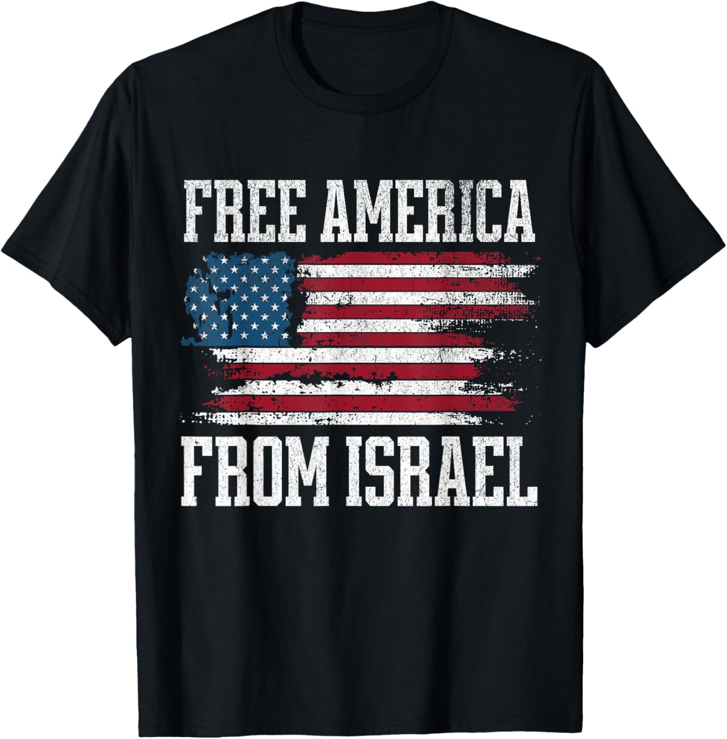 Free America from Israel T-Shirt - T-Shirt | Black