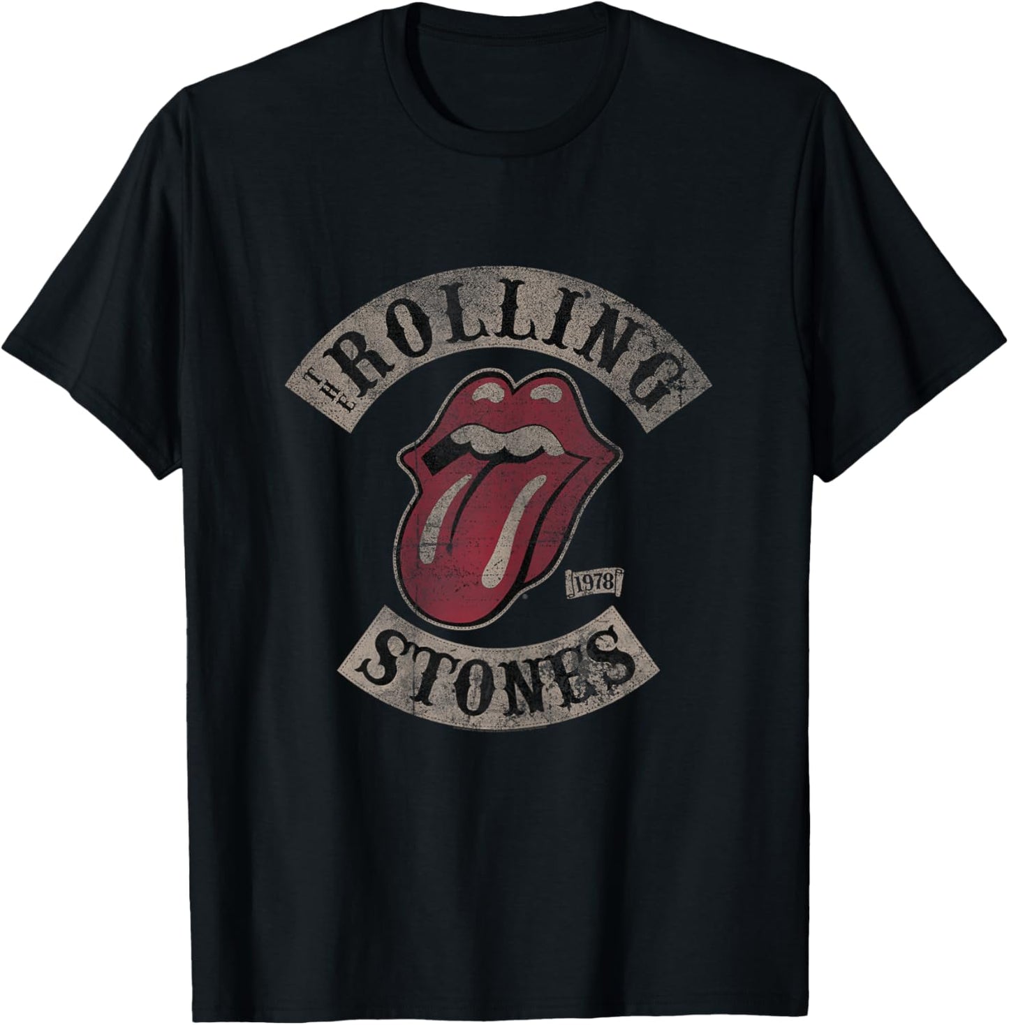 Official The Rolling Stones Tour 78 Rock Music Women Retro T-Shirt - T-Shirt | Black