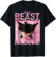 The Beast Inside Me Cat Funny Meme Cute T-Shirt - T-Shirt | Black