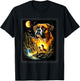 Boxer Dog Howling to The Moon Vintage 90s Graphic T-Shirt - T-Shirt | Black