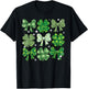 St Patricks Day Bow Coquette Saint Paddys Girls Kids Women T-Shirt - T-Shirt | Black